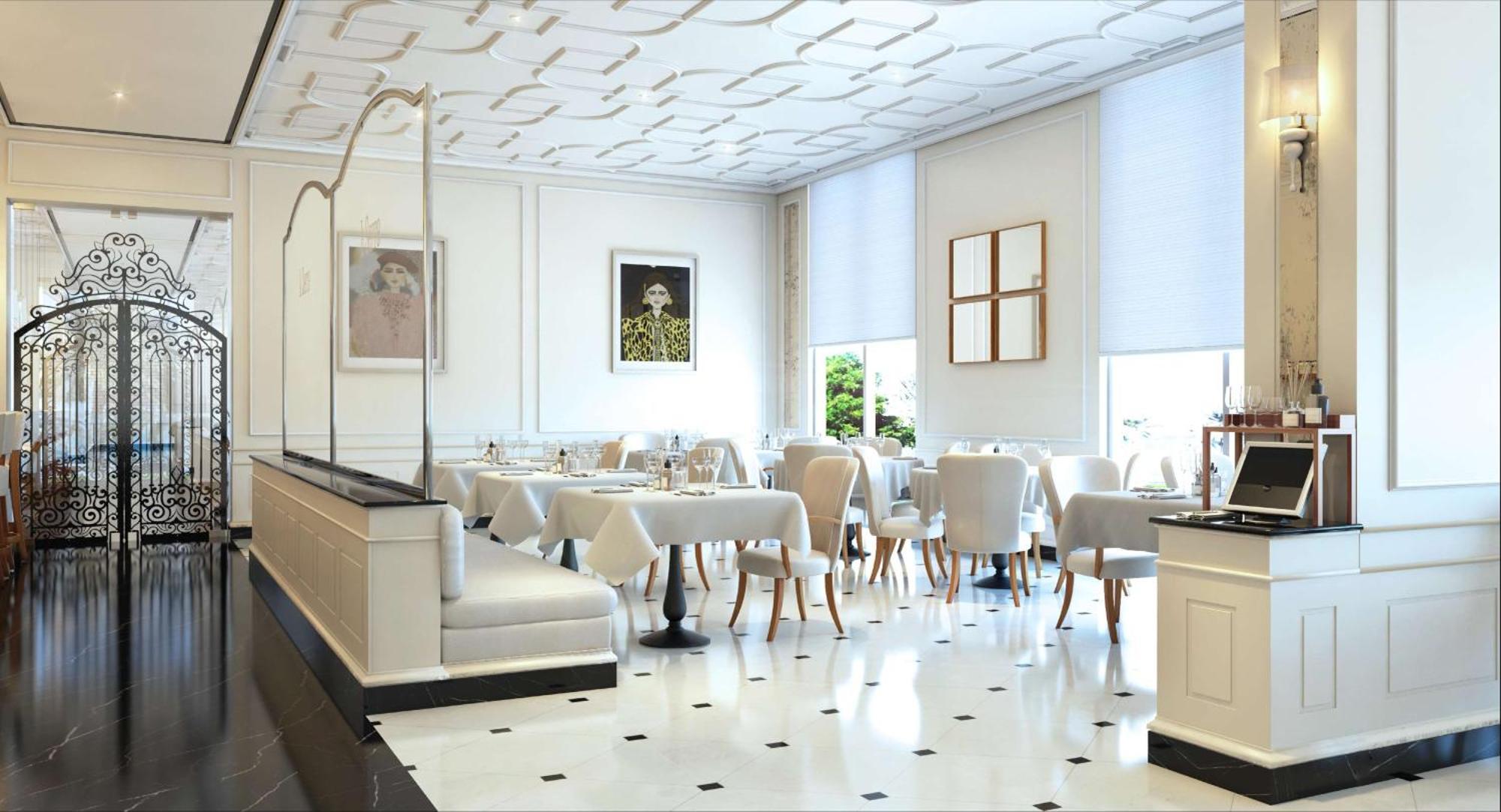Hotel Doubletree By Hilton Doha Downtown Extérieur photo The interior of the restaurant